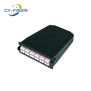 MPO/MTP®-LC配線盒，OM4多模，A極性，24芯，MPO/MTP®-24 (公) 轉12xLC雙工